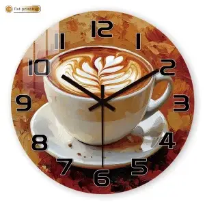 Rustic Coffee Cup Wall Clock