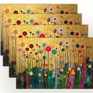 Gustav Klimt Floral Dining Placemats